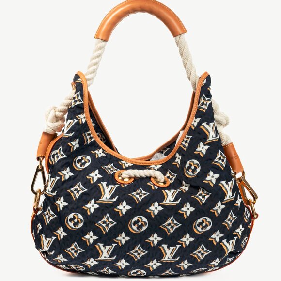 Louis Vuitton Bulles MM Navy Monogram Rope-Tassel Hobo Bag - Picture 4 of 14